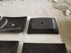 Black Granite Square Wash Basins Sinks For Bathroom