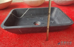 Nero Marquina Marble Square Sinks Honed Finish way