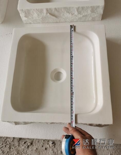 Pure White Marble Crystal White Square Basins