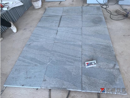 Grey Landscape Stone Granite Tiles Flamed