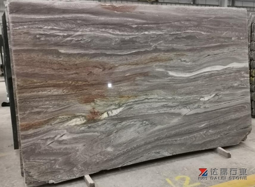 Purple White Grey Marble Big Slabs Wholesale