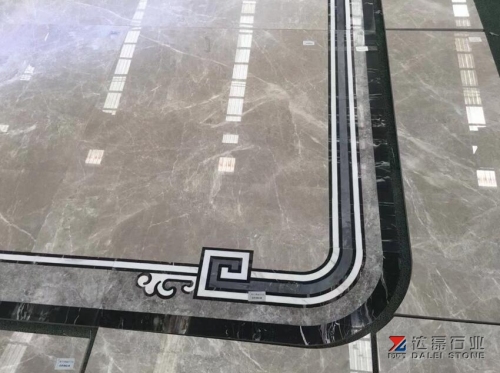 Elengance Grey Marble Polished Lobby Floor Tiles