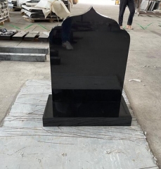 Abosultely Black Pure Black Granite Tombstone Monument Wholesale China