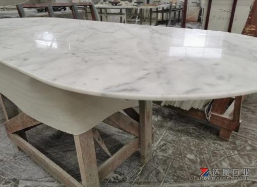 Carrara White Marble Table Top Coffee Table Polished
