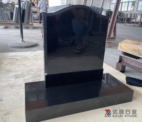 Abosultely Black Pure Black Granite Tombstone Monument Wholesale China