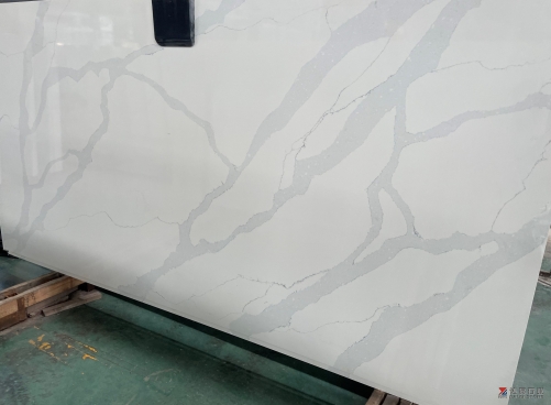 White Color Calacatta Quartz Big Slabs Calacatta Quartz