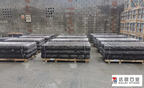 Blue Limestone Rock Face For Wall Facade Flamed