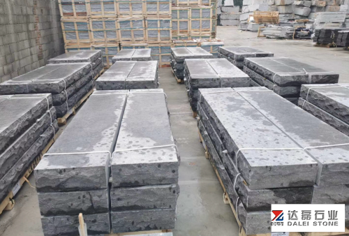 Blue Limestone Rock Face For Wall Facade Flamed