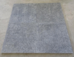 Blue Limestone Flamed Tiles Factory Cutting