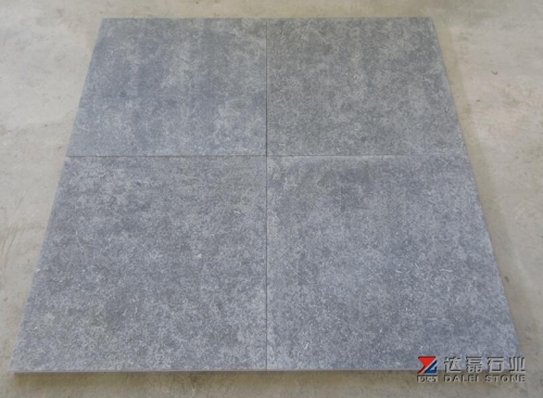 Blue Limestone Flamed Tiles Factory Cutting