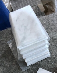 Carrara White Marble Thin Tiles 1cm Top Honed Big Chamfer