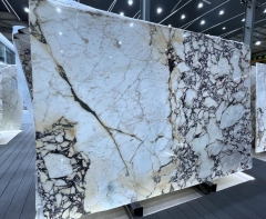 Italy Marble Calacatta Viola White Purple Yellow Color Full of Atrist Design