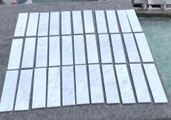 White Marble Subway Tiles Flat Edge Honed Finish Way
