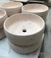 Beige Terrazzo Basins Round Sinks