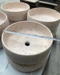 Beige Terrazzo Basins Round Sinks