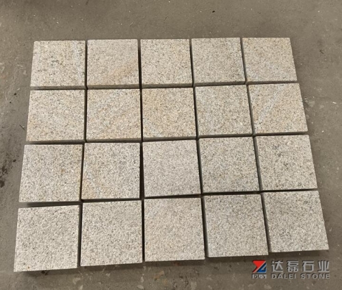 Sunset Gold Granite Yellow Rusty G682 Granite Cube Stone Bush Hammered