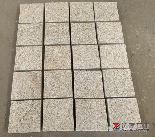 Sunset Gold Granite Yellow Rusty G682 Granite Cube Stone Bush Hammered