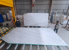 Dior White Marble Slabs With Nice White Color and Grey Veins