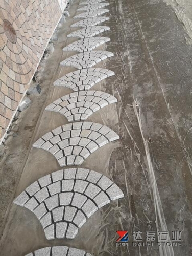 G603 Fan Shape Mesh Paver Drive way paving stone