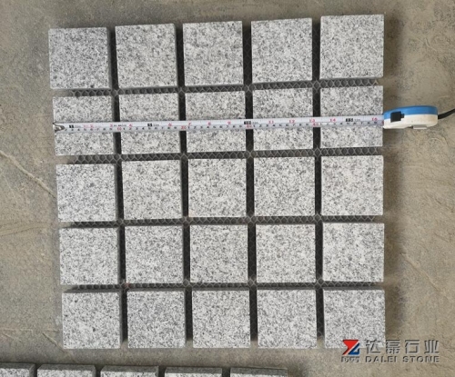 G603 Square Cobbe Stone Paving Stone Mesh Paver Granite