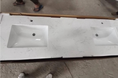 White Quartz Countertops Sinks White Vanity Tops