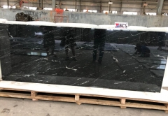 Via Lactea Black Granite Polished Countertops Slabs