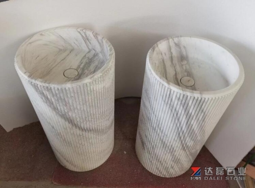 Carrara White Marble Attractive Design Basins White Marble