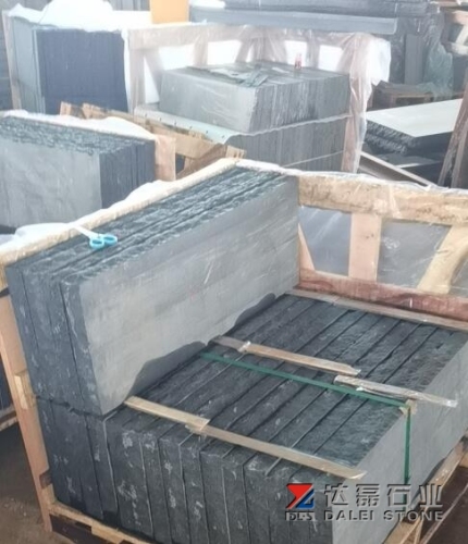 Vietnam Black Basalt Flamed Tiles One Long Natural Splite