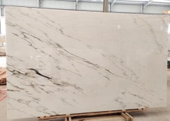 China White Marble With Black Lines Big Slabs