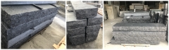 Angola Black Flamed Pavers Copping Tiles Steps Rockface