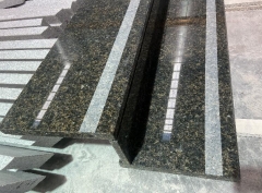 Verde Ubatuba Granite Steps Risers Polished Chamfer One Long