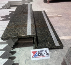 Verde Ubatuba Granite Steps Risers Polished Chamfer One Long