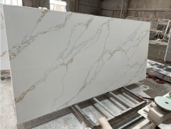 Calacatta White Quartz White Big Slabs Kitchen Design