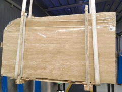 Turkey Beige Yellow Travertine Marble Big Slabs Polished