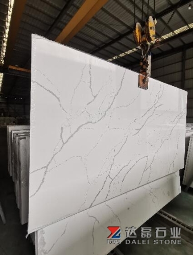 Calacatta Quartz Super Big Size Big Slabs Cutting For Countertops