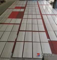 White Wooden Marble Tiles Marble Cut To Size For Project