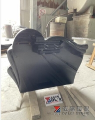 New Shanxi Black Absolutetly Black Headstone Visable Polished