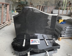 New Shanxi Black Absolutetly Black Headstone Visable Polished