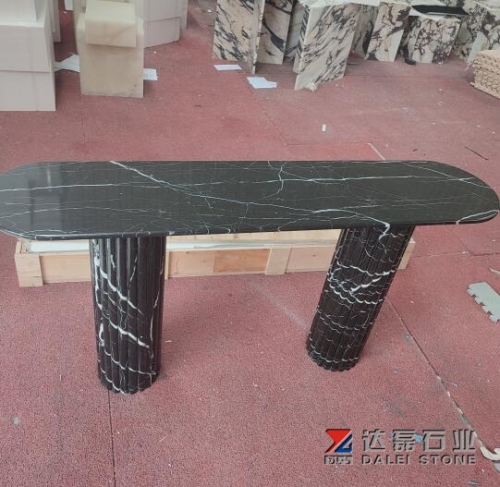 Nero Marquina Bar Table Honed Finish Way