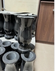 Indian Black Monuments Vase Facotory Cut