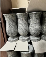 Indian Viscount White Granite Vase Tombstone Monuments Wholesale