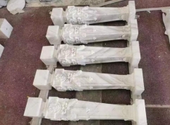 Volakas White Marble Baluster CNC Custom Cutting Design