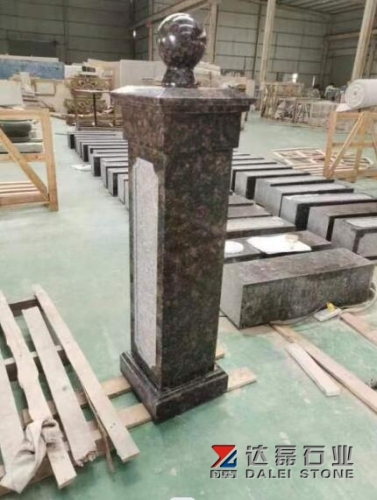 Tan Brown GRanite Balustrade King Post
