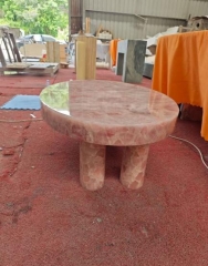 Pink Onyx Coffee Table Stone Funiture Fashion Stone