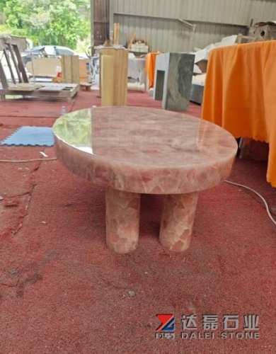 Pink Onyx Coffee Table Stone Funiture Fashion Stone