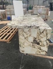 Calacatta Viola Island Counter Tops With Cabinet Cover With Marble