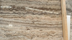 Iran Grey Travertine Big Slabs Selling From Dalei Stone Intsocking Yard