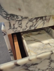 Calacatta Viola Marble Vanity Top Combine With Wooden Cabinet Cover Marble