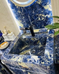 Natural Bolivian blue Stone Basins and Stands