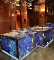 Natural Bolivian blue Stone Basins and Stands